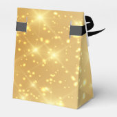 Glanzende gouden achtergrond bedankdoosjes (Achterkant)