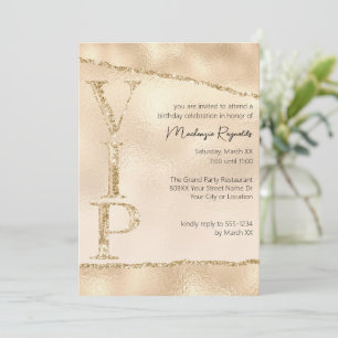 Glanzende Gouden Glitter Glamoureuze VIP-feestje Kaart