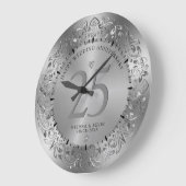 Glanzende Gouden Krullen Cirkel Frame 50ste Huweli Grote Klok (Hoek)