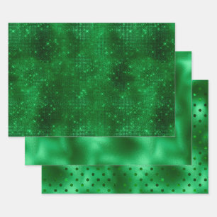 Glanzende groene folie inpakpapier vel