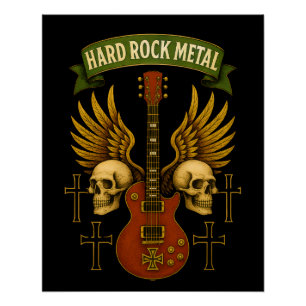 Glanzende Hard Rock Metal Poster Perfect Poster