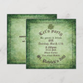  glanzende Ierse shamrock Saint Patrick's Kaart (Voorkant / Achterkant)