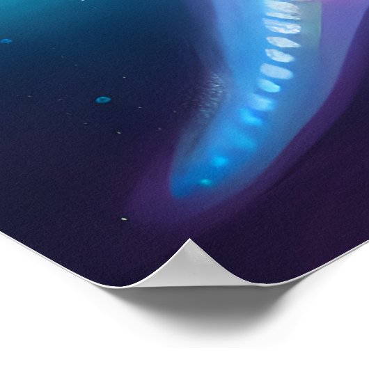 Glanzende Iridescent Starfish Poster (Hoek)