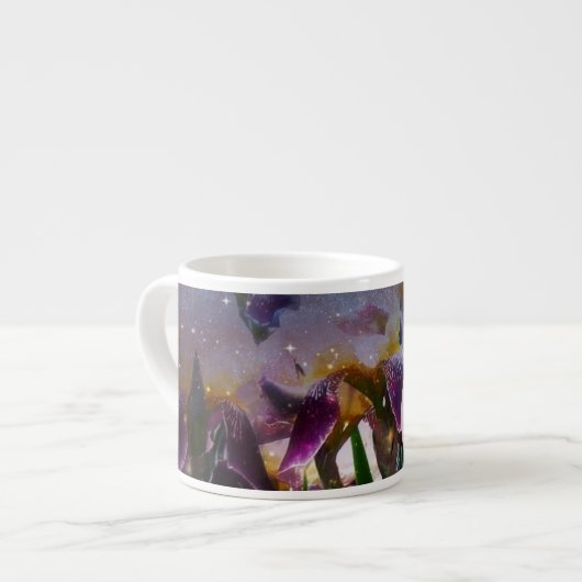 Glanzende Irissen Espresso Kop (Voorkant links)