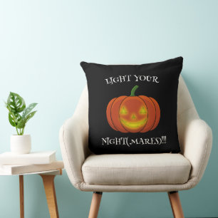Glanzende Jack-o'-Lantern - Licht uw nachtmerries Kussen