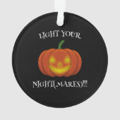 Glanzende Jack-o'-Lantern - Licht uw nachtmerries Ornament (achterkant)