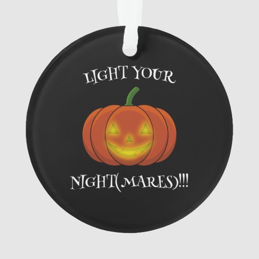 Glanzende Jack-o'-Lantern - Licht uw nachtmerries Ornament (achterkant)