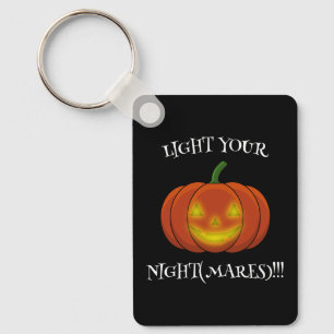 Glanzende Jack-o'-Lantern - Licht uw nachtmerries Sleutelhanger