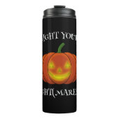 Glanzende Jack-o'-Lantern - Licht uw nachtmerries Thermosbeker (Voorkant)