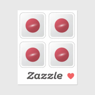 Glanzende Japanse vlag Sticker
