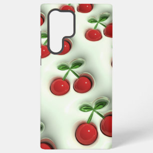 Glanzende Kersen – Stijlvolle Elegantie telefoonho Samsung Galaxy Hoesje