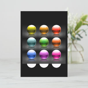 Glanzende kleurrijke bolpictogrammen Abstracte bol Kaart