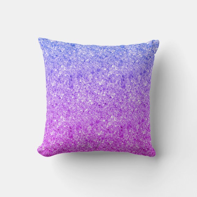 Glanzende kleurrijke glitter kussen (Voorkant)
