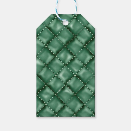 Glanzende lederen textuur 3 cadeaulabel (Voorkant)