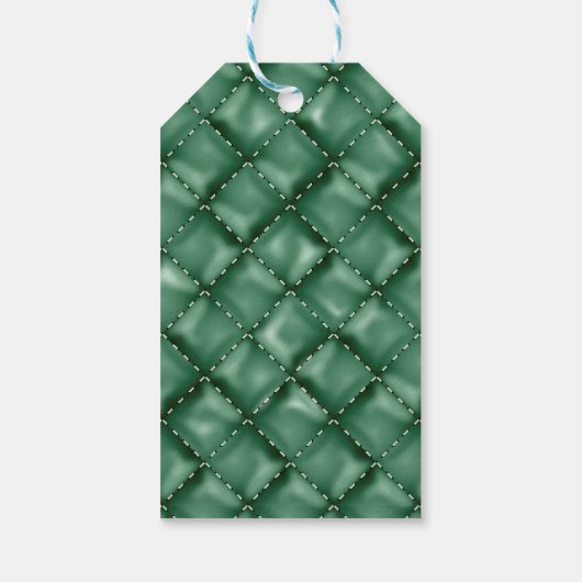 Glanzende lederen textuur 3 cadeaulabel (Achterkant)