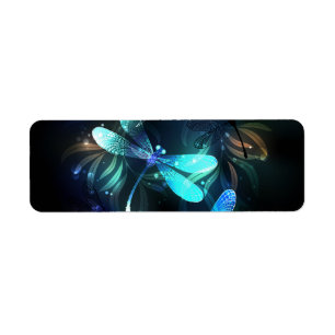 Glanzende Libellenmeer Etiket