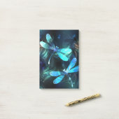 Glanzende Libellenmeer Post-it® Notes (Op bureau)