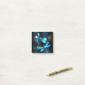 Glanzende Libellenmeer Post-it® Notes (Op bureau)