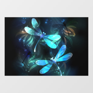 Glanzende Libellenmeer Raamsticker