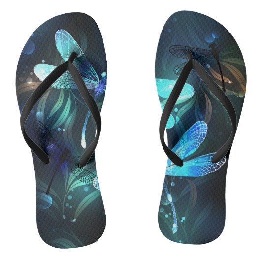 Glanzende Libellenmeer Teenslippers (Voetbed)