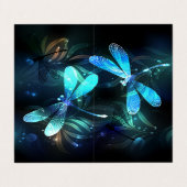 Glanzende Libellenmeer Visitekaartjes (Buitenkant ongevouwen)