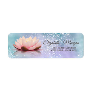 Glanzende Lotus Diamanten Holografisch iriserend Etiket