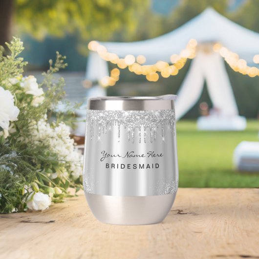 Glanzende luxe glitterslijpsel zilver (Huwelijk)
