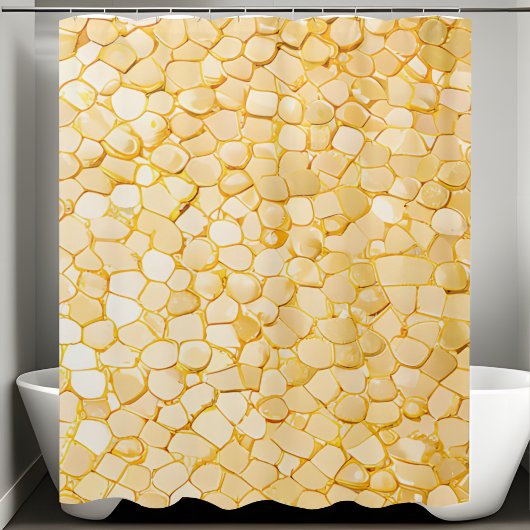 Glanzende Luxe Gouden Sequin Douchegordijn