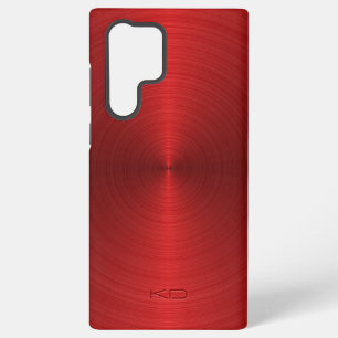 Glanzende Metallic Rode Textuur Rvs-Uiterlijk Samsung Galaxy Hoesje