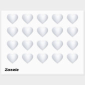 Glanzende moderne zilveren look lege chic sjabloon hart sticker (Vel)