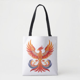 Glanzende mythologische Fantasy Phoenix-vogel Draagtas