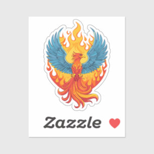 Glanzende mythologische Fantasy Phoenix-vogel Sticker