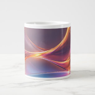 Glanzende Neon Multikleur Abstracte Vloeibare Golv Extra Grote Beker