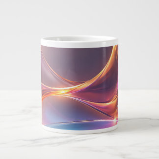 Glanzende Neon Multikleur Abstracte Vloeibare Golv Extra Grote Beker