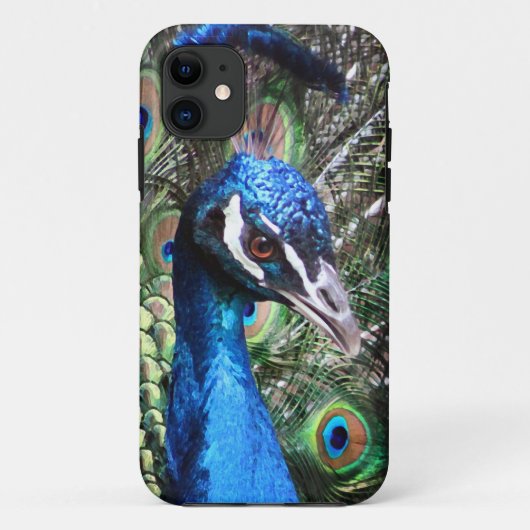 Glanzende Pauw Case-Mate iPhone Case (Achterkant)