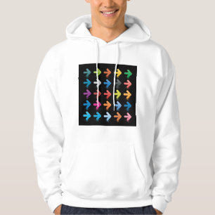 Glanzende Pijlenset Levendige Richtingaanduidingen Hoodie