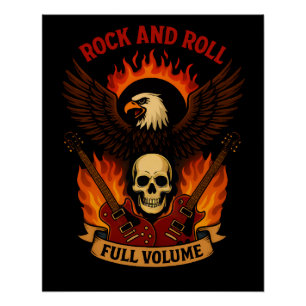 Glanzende poster Music Rock and Roll Perfect Poster