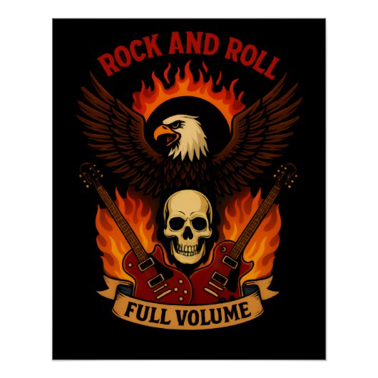 Glanzende poster Music Rock and Roll Perfect Poster (Voorkant)