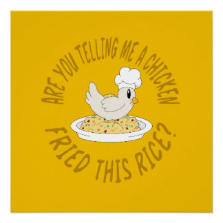 Glanzende Poster van gefrituurde kippenrijst Perfect Poster