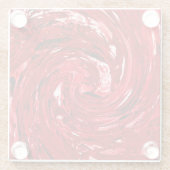 Glanzende rode glazen drankviltjes Glam Glazen Onderzetter (Achterkant)