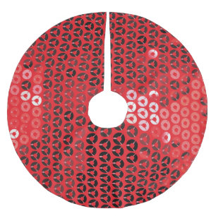 Glanzende rode pailletten Kerstmis Boom Rok Kerstboom Rok