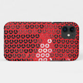 glanzende rode sequenties Case-Mate iPhone case (Achterkant (horizontaal))