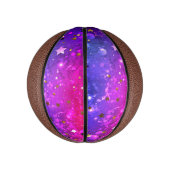 Glanzende roze blauwe achtergrond basketbal (Verticaal)