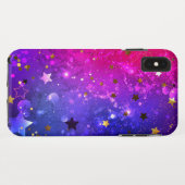 Glanzende roze blauwe achtergrond Case-Mate iPhone case (Achterkant (horizontaal))