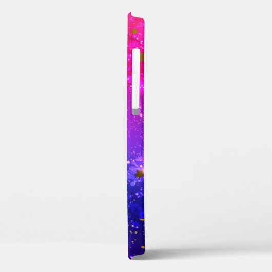 Glanzende roze blauwe achtergrond Case-Mate iPhone case (Achterkant / Links)