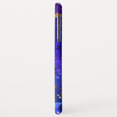 Glanzende Roze Blauwe Achtergrond Case-Mate iPhone Case (Achterkant/links)