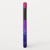 Glanzende Roze Blauwe Achtergrond Case-Mate iPhone Case (Achterkant/links)