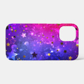 Glanzende roze blauwe achtergrond Case-Mate iPhone case (Achterkant (horizontaal))