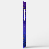 Glanzende roze blauwe achtergrond Case-Mate iPhone case (Achterkant / Links)