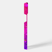 Glanzende roze blauwe achtergrond iPhone hoesje (Rechterkant)